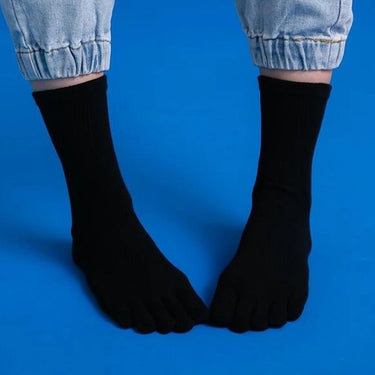 F09 Plain Crew Toe Socks