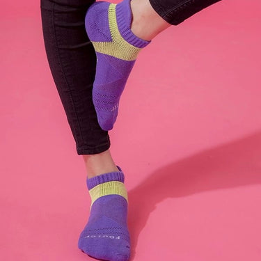 X-Type Dual-Directional Pressure Relief Arch Support Ankle Socks With Thick Cushioning T106M