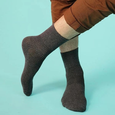 Gentleman's Plain Wide Cuff Socks Q51L