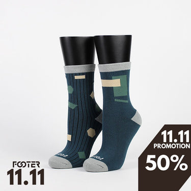 N227 Geometric Asymmetric Socks