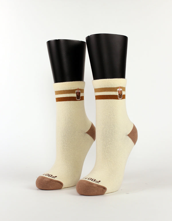 Q251 Micro Molecular Anti-Bacterial Milk Tea Socks