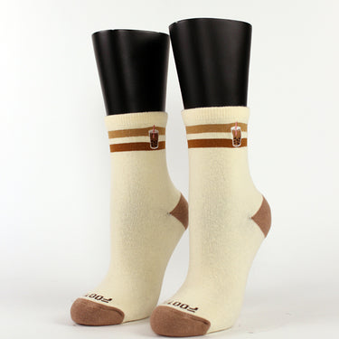 Q251 Micro Molecular Anti-Bacterial Milk Tea Socks