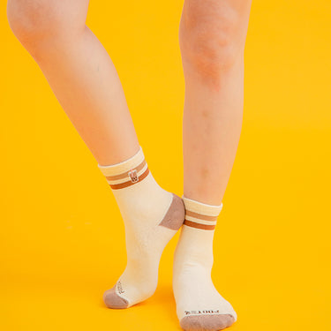 Q251 Micro Molecular Anti-Bacterial Milk Tea Socks